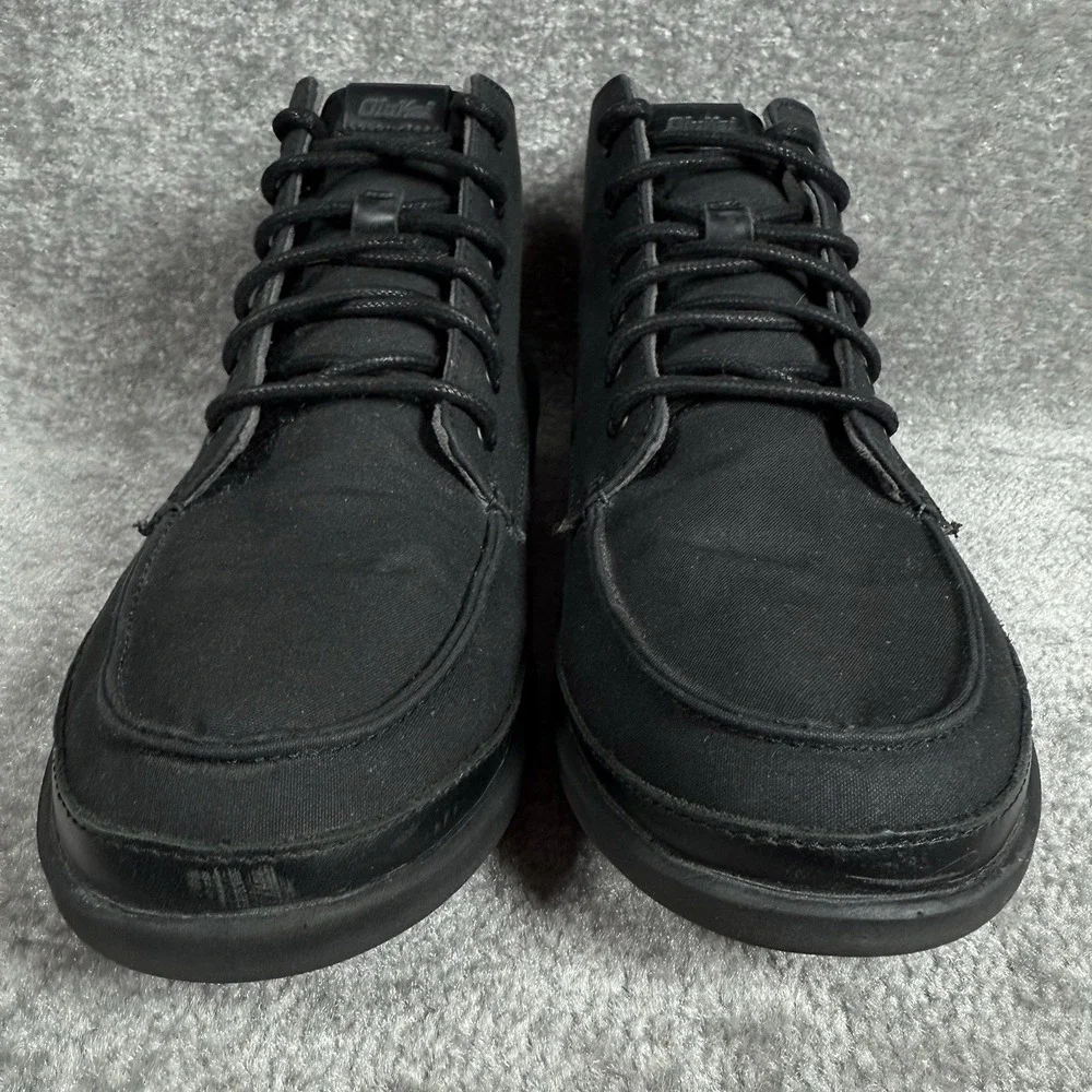 Olukai Nalukai‎ Kapa Boot Men's 9 Black Canvas Waxed Chukka Ankle Lace Up